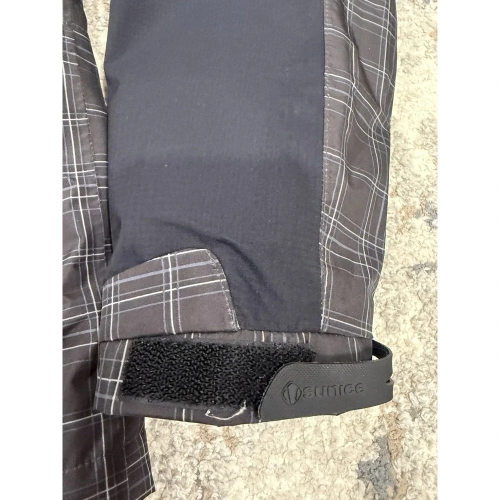 SUNICE TYPHOON Gray Black Plaid Poly Golf Full Zip Jacket‎ Size Medium